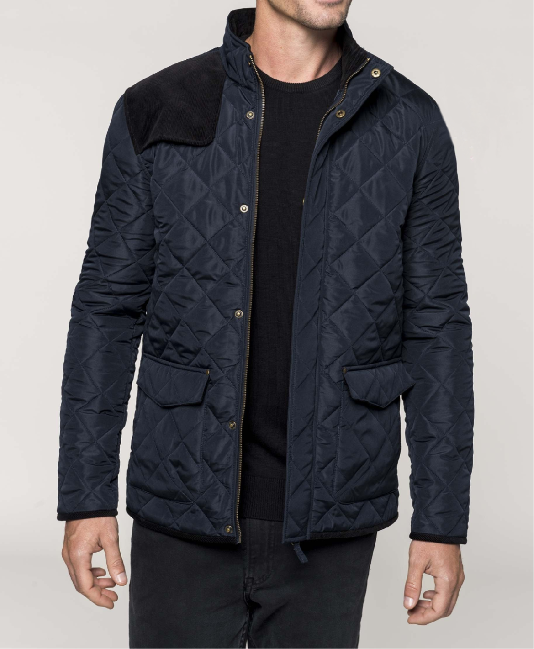 Chaqueta acolchada para hombre con acabados de